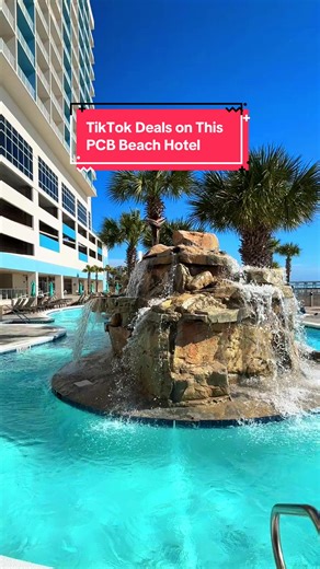 If you’re planning a Florida beach vacation, this oceanfront hotel in Panama City Beach is one of the best places to stay. This is the kind of place where you immediately feel like you’re on vacation the moment you arrive. One of the standout features is the beautiful resort-style pool with a relaxing waterfall. The sound of the water combined with the ocean views instantly makes you forget about the stress of everyday life. The hotel sits directly on the beach, so you’re just steps away from th