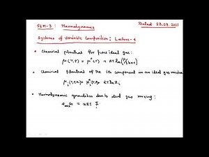 System of Variable Composition (Part IV): Lecture 4