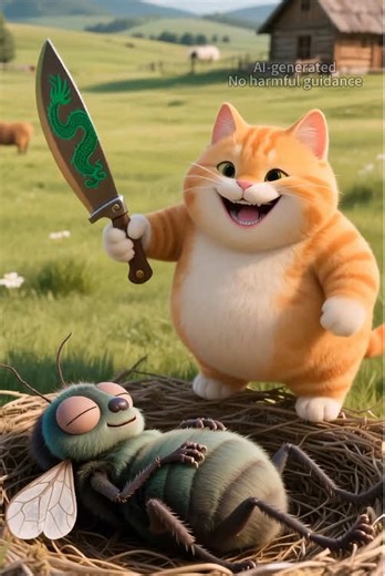 #cartoon #cutecat #orangecat #funny #aicat | cat