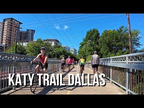 [4K] Bike Ride on The Katy Trail in Dallas TX - Exercise Bike