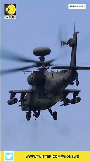 US Army releases footage of Apache attack helicopters conducting live-fire drills in South Korea