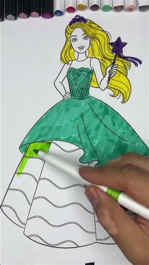 Barbie Magic Coloring 🥳Reverse Effect Drawing