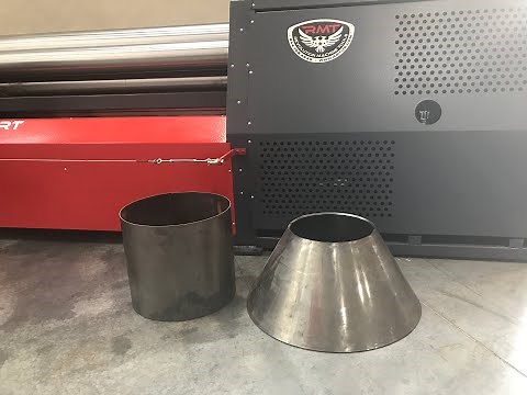 How to Roll a Cone Using a 4 Roll Plate Roll | RMT R-SMART Series Plate Roll | www.PLATEROLL.com