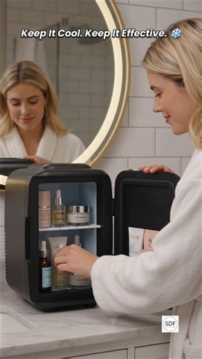 This Mini Beauty Fridge Keeps Your Skincare Fresh ❄️✨. #shorts #viral #fyp