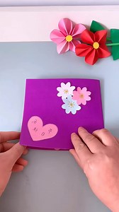 3d pop up flower card diy #popupcard #3dflower #papercraft #diyart #handmade #creative #cardmaking #funproject #easycraft #giftidea | paper craft ideas