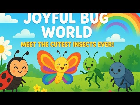 🪲🌈 “Joyful Bug World – Meet the Cutest Insects Ever!” 🐞✨#funny #funforkids #cartoon 
