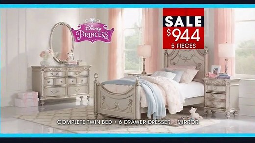 Rooms to Go January Clearance Sale TV Spot, 'Disney Princess Bedroom Set'