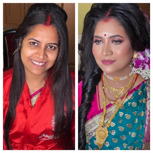 Review From our sweet Bride Tanushree call or whatsapp for booking 090518 39977 | Satabdi Piu Santra's Makeover & Academy an ISO 9001:2015 Certified