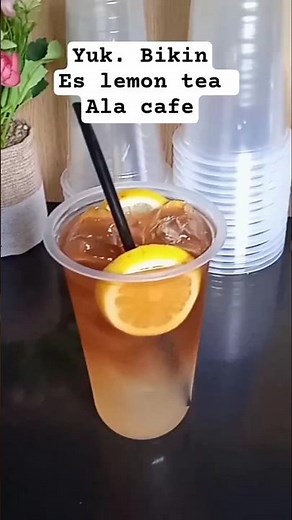 bikin es lemon tea ala cafe #resepsimpel #resepmudah #minumankekinian #laguviral