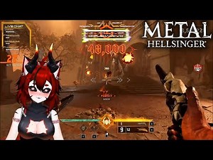 Metalhead Momo is having fun headbanging and blasting demons