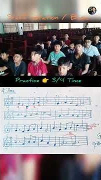 Staff notation ( Basic ) Practice 👉 3/4 Time