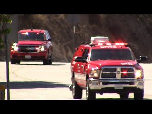 LAFD Command 42 and LACoFD Assistant Chief 7 responding
