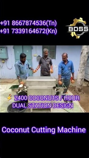 Introducing Our New Coconut Cutting Machine ⚙️🥥 High Speed | Hygienic | Built for Continuous Oprn.