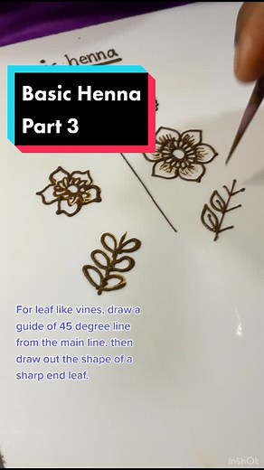 Lion Henna Tutorial: Mastering Dome-Shaped Petal Flowers and Leaf Vines