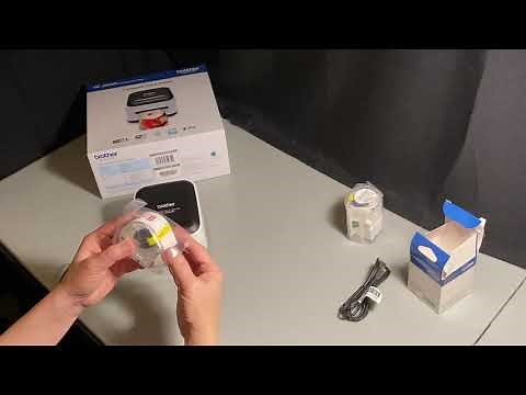 Unboxing and printing Brother VC500W Color Label Printer