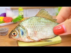 Miniature Fish Recipe 🐟 How to Cook Crispy Fried Fish in Mini Kitchen