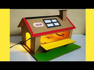 Build The Beautiful Shop From Cardboard || Build A Small Coffee Shop Using Cardboard