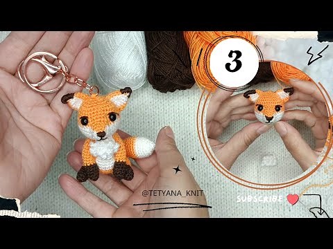Amigurumi Fox Crochet Tutorial – Part 3 Head Shaping, Ears, Nose & Eyelids Embroidery