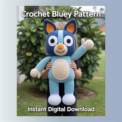Bluey Crochet Pattern PDF | Heeler Dogs Amigurumi Plushie | Cute Bluey Bingo Plush Toys | Beginners Easy Crochet Patterns DIY Gifts Toy Kids - Etsy