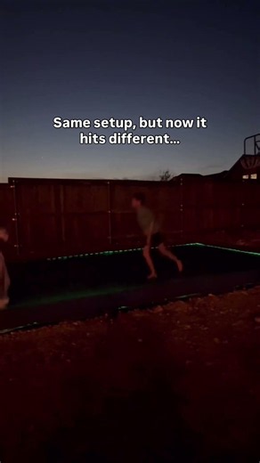 Nothing like an in-ground trampoline with the LED light kit ✨👀
