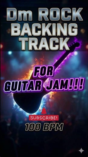 Dm Rock Jam Track 🎸 | Guitar Practice Backing Track #shorts