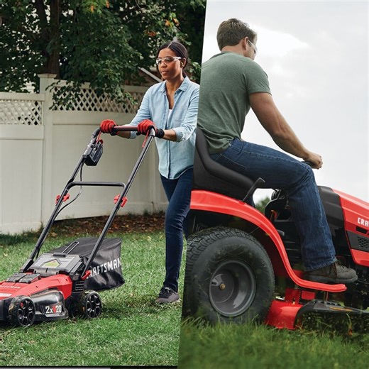 15K views · 58 reactions | The key to the perfect lawn: getting the right tool for the job. Can’t decide which mower is best to keep up with your backyard? Visit https://bit.ly/494kX43 to use our Mower Finder to see which one we’d recommend. *20V MAX battery, maximum initial battery voltage (measured without a workload) is 20 volts. Nominal voltage is 18. | Craftsman | Facebook