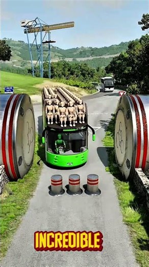 The Most Extreme Bus Squeeze Challenge! 😱 #shorts #challenge #shortsfeed