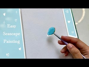 Seascape painting with acrylics : A step by step guide / acrylic painting for beginners