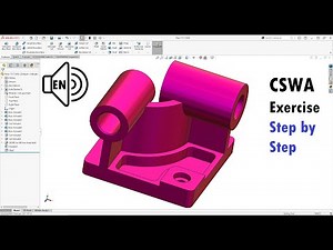 SolidWorks Tutorial 2021! Exercise 115! CSWA step by step! Learn from Home! :D