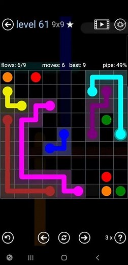 How To Solve Flow Free Rainbow Pack Level 61 9x9 Board Walk Through Solution Walkthrough