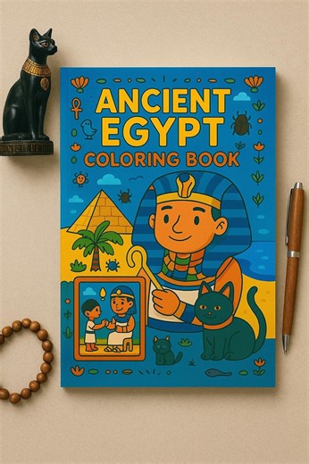Ancient Egypt Coloring Book | Discover the World of the Pharaohs | Children's Coloring Book With Pyramids, Gods & Cats - Etsy