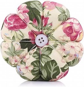 Delaman Pin Cushion, Creative Pumpkin Pincushions, 8 Petals Daisy Shaped Pin Cushion, Sewing Needles Cushion with Elastic Wrist Belt, for Sewing Quilting (Color : #4)