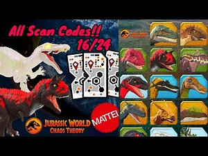 All Jurassic World Chaos Theory 2025 Scan Codes!! (16/24)