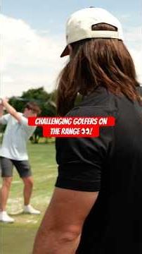 Challenging golfers on the range 👀!