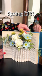 Thrift Store Book Transformation! 🌿 Transform an old book into stunning spring floral decor! #craft #spring #homedecor #flowers #thrifting This original video was produced by Network Media, LLC and Jeff & Lauren Productions. | Creative Crafting
