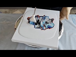 Minimalist Acrylic Pour for Beginners ~ Webbing Effects with a NEW Ingredient