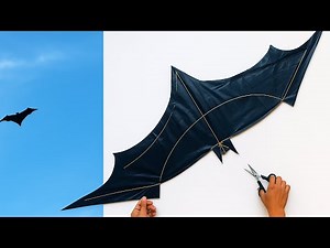 How to Make Batman Kite at Home | Unique Bat Shape Patang Tutorial