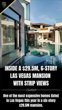 Inside a $29.5M, 6-Story Las Vegas Mansion With Strip Views