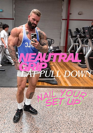 One of the best lat movements when done correctly. 🙌 Neutral grip will drive correct elbow path, which is one of the most important factors in executing this movement correctly. Pull down, not back. 🫡 #gymmotivation #workout #gymtok #fitnessmotivation #fitness