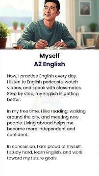 Basic Essay in English is "Myself" | A2 level Easy Essay | Spoken English and Listening Practice
