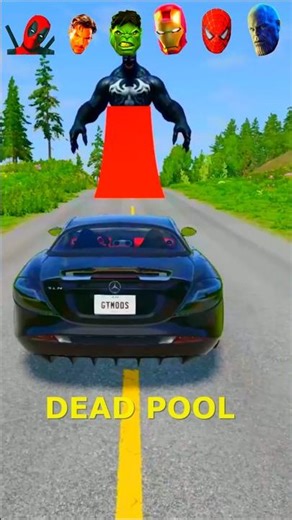 Cars vs Marvel heroes in Beamng drive
