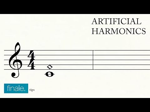 Artifical harmonics in Makemusic Finale