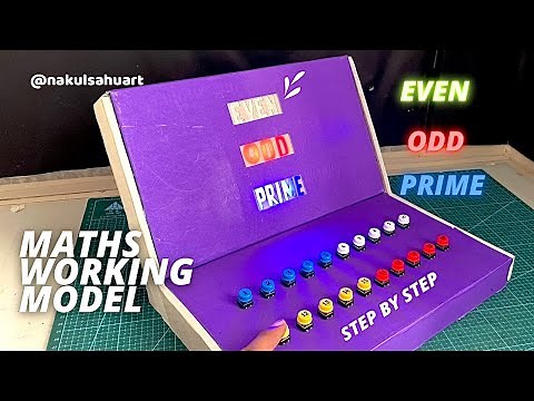 Maths working model Even Odd Prime Number Detector | with LED display #mathsproject nakulsahuart