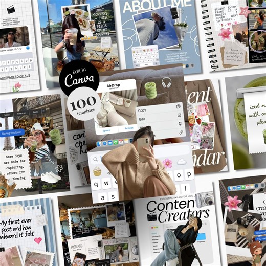 Instagram Templates Photo Dump Posts Content Creator Canva Templates Scrapbook Instagram Storytelling Posts Canva Social Media Kit Templates - Etsy