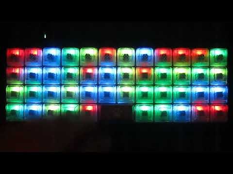 QMK RGB Matrix Effects on the BM40 Orthorlinear Keyboard