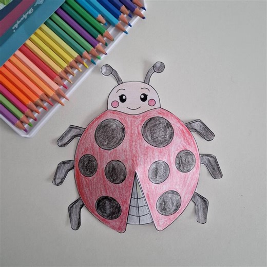 Printable 3D Ladybug Craft for Kids - Spring Classroom Activity | Montessori Paper Toy | Make a Ladybug PDF| Instant Download - Etsy