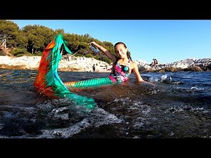 Mermaid Carla Underwater swimming in the sea
