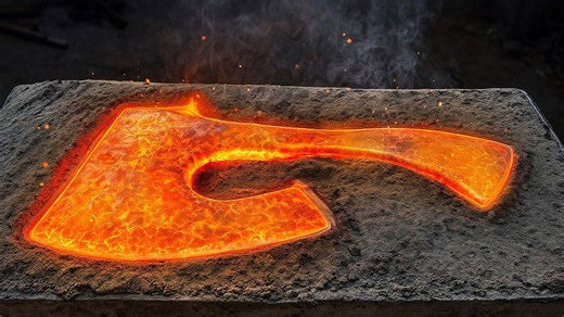 Casting a Brass Axe From Molten Metal to Masterpiece