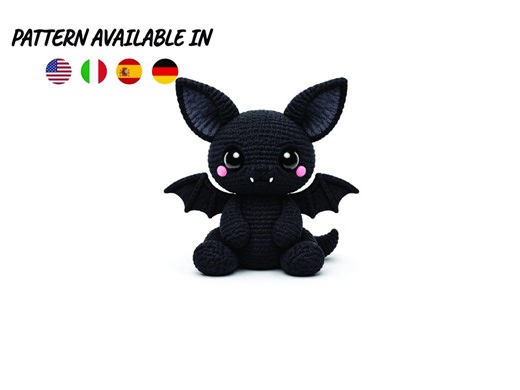 Bat Dragon Crochet Pattern PDF, Dragon Amigurumi Pattern, Kawaii Plush Tutorial, Fantasy Crochet, Instant Download - Etsy