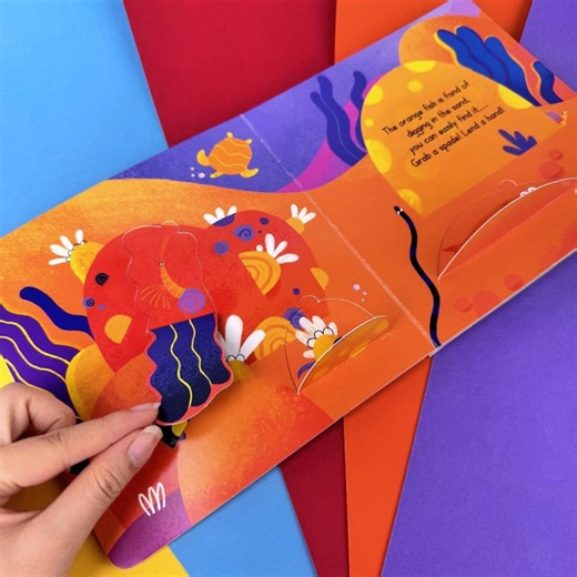 BEAR TALE Flip-flap Book Sea of Colors Book for Kids Fun Kids' Ocean Adventure Board Book Early Education | Lazada PH